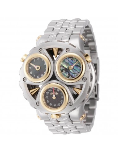 Invicta Men's Watch - Cerberus Tri Time TT Silver Tone, Yellow Gold Case | 44592 Venez acheter