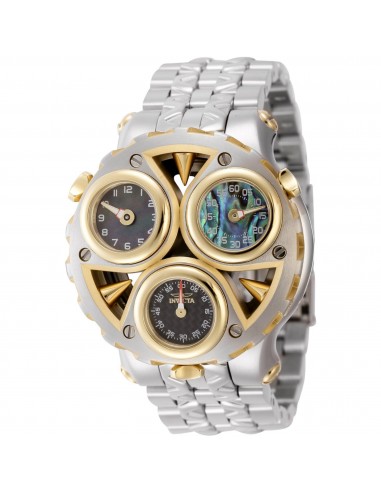 Invicta Men's Watch - Cerberus Quartz Tri Time Silver Tone Bracelet | 44593 une grave pollution 