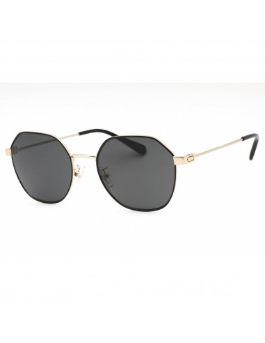 Coach Women's Sunglasses - Shiny Light Gold Plastic Geometric Frame | 0HC7155 900587 de France