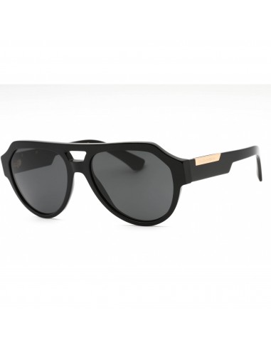 Dolce & Gabbana Men's Sunglasses - Black Plastic Aviator Full Rim | 0DG4466 501/87 pas cher