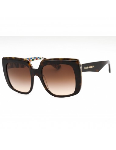 Dolce & Gabbana Women's Sunglasses - Dark Havana Plastic Oversized | 0DG4414 321713 Livraison rapide