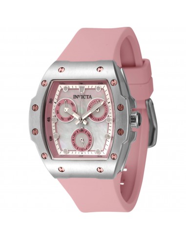 Invicta Women's Watch - Racing Pink and White Mop Dial Silicone Strap Quartz | 45639 Faites des économies