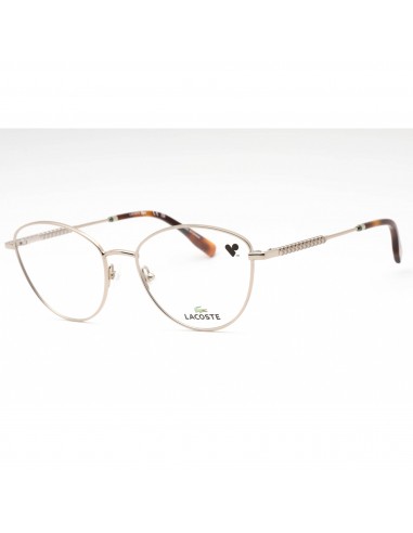 Lacoste Women's Eyeglasses - Light Gold Metal Cat Eye Full Rim Shape Frame| L2289 712 de l' environnement