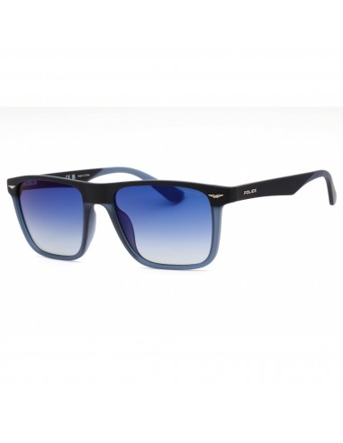 Police Men's Sunglasses - Blue Plastic Rectangular Shape Full Rim Frame | SPLE02 R22P de France