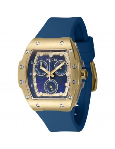 Invicta Women's Watch - Racing Navy Blue and Gold Mop Dial Silicone Strap | 45644 pas cheres