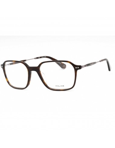 Police Men's Eyeglasses - Dark Tortoise Plastic Rectangular Full Rim | VPLE98 0722 Le MVP de beaucoup