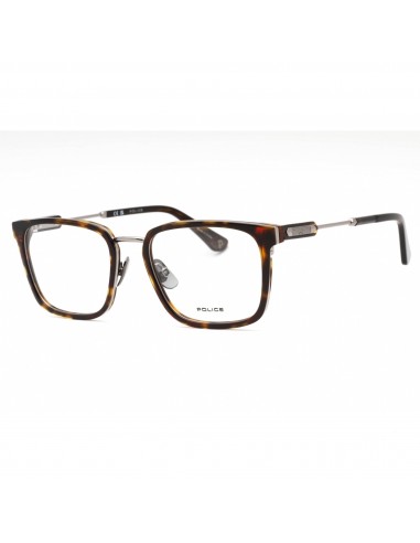 Police Men's Eyeglasses - Ruthenium Tortoise Metal Rectangular Frame | VPLF09 0509 destockage