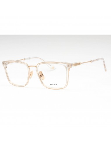 Police Women's Eyeglasses - Clear On Gold Metal Rectangular Full Rim | VPLF09 300Y shop