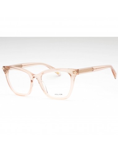 Police Women's Eyeglasses - Pink Clear Plastic Cat Eye Full Rim Frame | VPLF29 09TU en linge