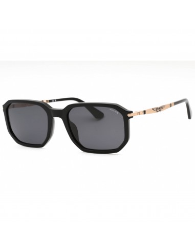 Police Men's Sunglasses - Shiny Black Acetate Geometric Full Rim Frame | SPLF67 0700 livraison et retour toujours gratuits