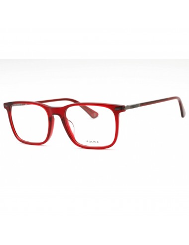 Police Men's Eyeglasses - Transparent Burgundy Plastic Full Rim Frame | VPLF80 0954 Le MVP de beaucoup