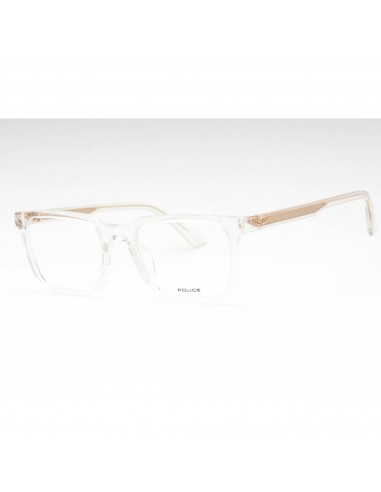 Police Men's Eyeglasses - Transparent Plastic Rectangular Full Rim Frame | VPLF76 0P79 Les magasins à Paris et en Île-de-France