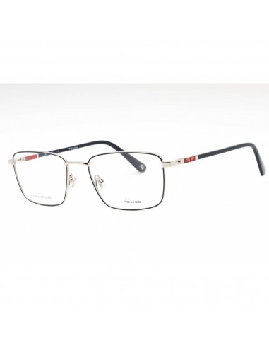 Police Men's Eyeglasses - Blue Silver Metal Rectangular 53mm Frame | VPLE97N 0E70 2 - 3 jours ouvrés.