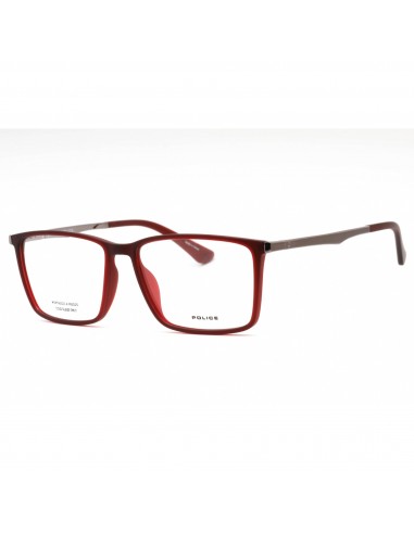 Police Men's Eyeglasses - Frosted Red Plastic Rectangular Full Rim Frame | VPLG70 954M ou a consommer sur place