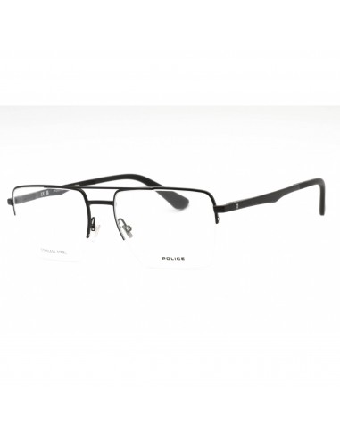 Police Men's Eyeglasses - Black Metal Rectangular Shape Half Rim Frame | VPLG71 0531 vous aussi creer 