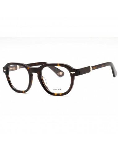 Police Men's Eyeglasses - Dark Tortoise Plastic Round Full Rim Frame | VPLG81 722Y du meilleur 