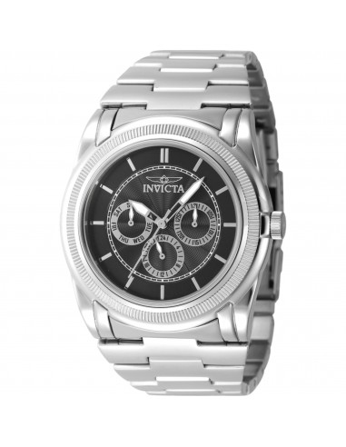 Invicta Men's Watch - Slim Gunmetal Dial Silver Tone Stainless Steel Bracelet | 46258 la colonne vertébrale