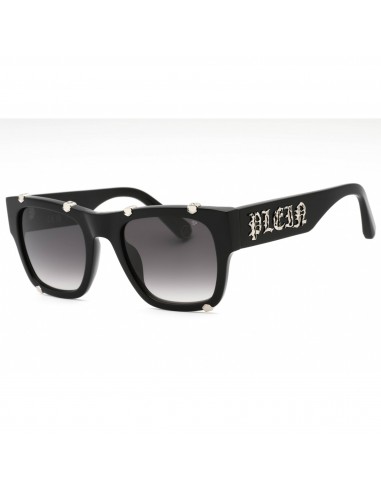 Philipp Plein Unisex Sunglasses - Shiny Black Plastic Square Frame | SPP042W 0700 Venez découvrir notre 