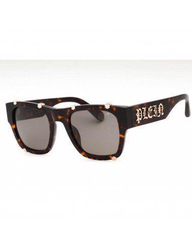 Philipp Plein Unisex Sunglasses - Shiny Dark Tortoise Gold Square Frame | SPP042W 0722 vente chaude votre 