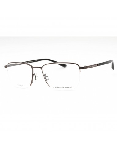 Porsche Men's Eyeglasses - Brown Black Metal Rectangular Half Rim Frame | P8730 C JUSQU'A -70%! 