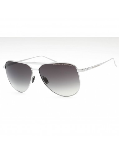 Porsche Men's Sunglasses - Palladium Metal Aviator Frame Smoke Gradient Lens | P8929 C les muscles