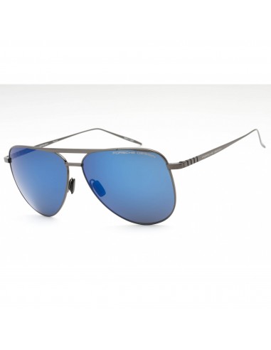 Porsche Men's Sunglasses - Titanium Metal Full Rim Frame Blue Mirror Lens | P8929 D ouvre sa boutique