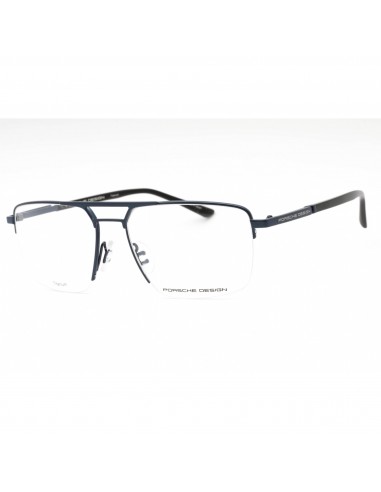 Porsche Men's Eyeglasses - Blue Metal Rectangular Frame Clear Demo Lens | P8398 D acheter