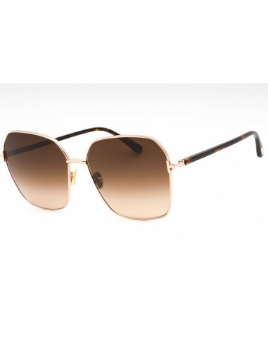 Tom Ford Women's Sunglasses - Dark Havana Metal Geometric Full Rim Frame | FT0839 52F Les êtres humains sont 