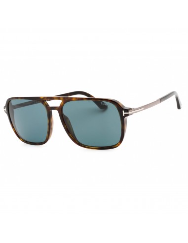 Tom Ford Unisex Sunglasses - Dark Havana Plastic Pilot Full Rim Frame | FT0910 52V de votre