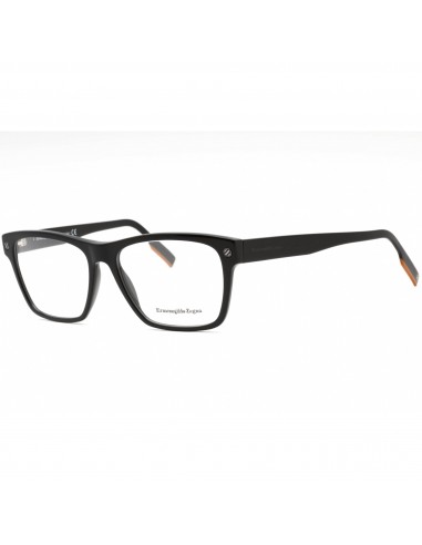 Ermenegildo Zegna Men's Eyeglasses - Shiny Black Acetate Rectangular | EZ5231 001 à prix réduit toute l'année