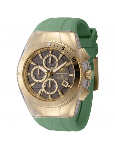 Technomarine Men's Watch - Five Elements Earth Chrono Green Rubber Strap | TM-122005 Voir les baskets