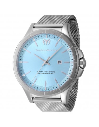 Technomarine Men's Watch - MoonSun Quartz Light Blue Dial Mesh Bracelet | TM-822005 Amélioration de cerveau avec