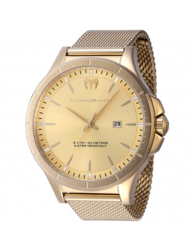 Technomarine Men's Watch - MoonSun Quartz Gold Tone Dial Mesh Bracelet | TM-822009 acheter