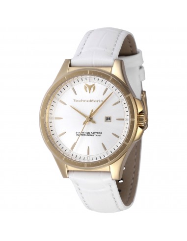 Technomarine Women's Watch - MoonSun Quartz Silver Tone Dial White Strap | TM-822043 Le MVP de beaucoup