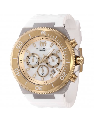 Technomarine Men's Watch - Manta Ocean Chronograph White Silicone Strap | TM-222077 acheter