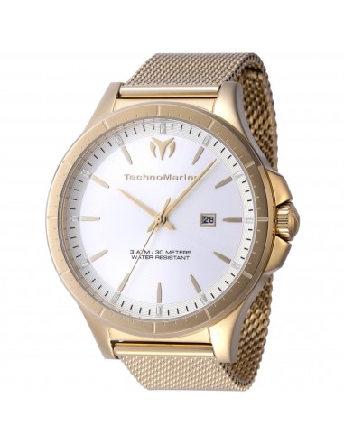 Technomarine Men's Watch - MoonSun Silver Dial Yellow Gold Bracelet Date | TM-822006 Le MVP de beaucoup