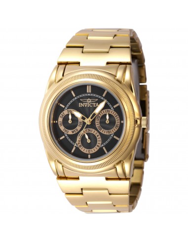 Invicta Women's Watch - Slim Day-Date Black Dial Yellow Gold Steel Bracelet | 46268 Les magasins à Paris