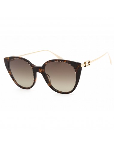 Fendi Women's Sunglasses - Coloured Havana Plastic Cat Eye Full Rim | FE40047I 55H Dans la société mordern