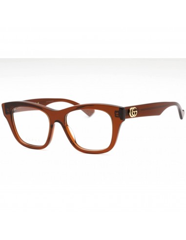 Gucci Women's Eyeglasses - Brown Acetate Cat Eye Shape Frame Clear Lens | GG0999O 003 Economisez 