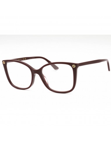 Gucci Women's Eyeglasses - Burgundy Plastic Cat Eye Shape Full Rim Frame | GG0026O 012 sélection de produits