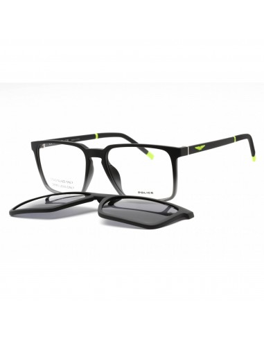 Police Men's Eyeglasses - Black Plastic Rectangular Shape Full Rim Frame | UPLL75 WT5P sur le site 