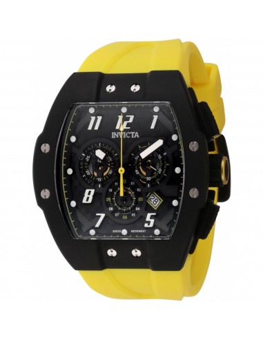 Invicta Men's Watch - Invicta Racing Quartz Black Dial Yellow Silicone Strap | 46641 Les êtres humains sont 