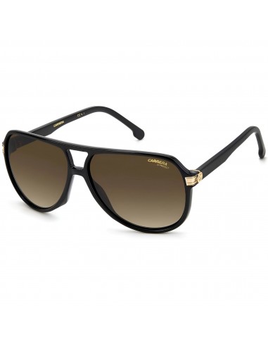 Carrera Unisex Sunglasses - Black Gold Plastic Pilot Full Rim Frame | 1045/S 02M2 2023