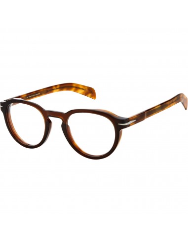 David Beckham Men's Eyeglasses - Havana Honey Acetate Full Rim Frame | DB-7021 0C9B destockage