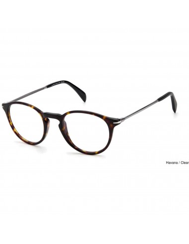 David Beckham Men's Eyeglasses - Havana Plastic Full Rim Round Frame | DB-1049 0086 Pour