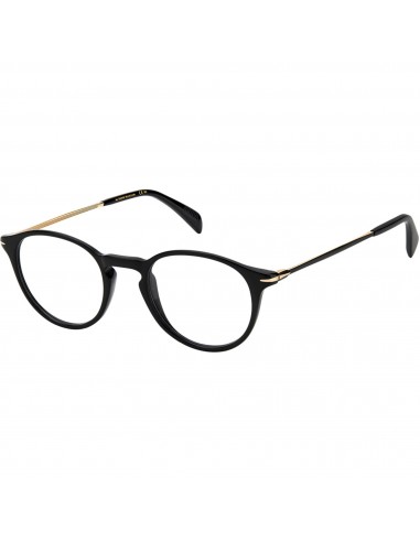 David Beckham Men's Eyeglasses - Black Plastic Full Rim Round Frame | DB-1049 0807 destockage