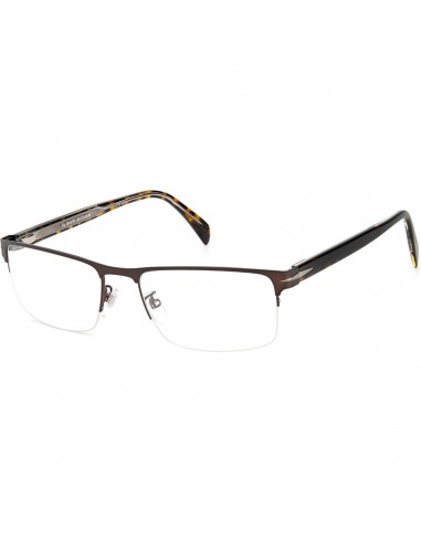 David Beckham Unisex Eyeglasses - Matte Brown Rust Rectangular Frame | DB-1068 005N Economisez 