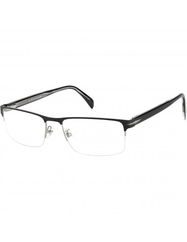 David Beckham Men's Eyeglasses - Matte Black Ruthenium Half Rim Frame | DB-1068 0TI7 Dans la société mordern