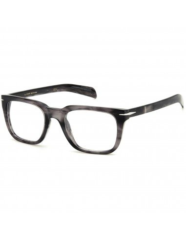 David Beckham Men's Eyeglasses - Grey Horn Plastic Rectangular Frame | DB-7070 02W8 meilleur choix