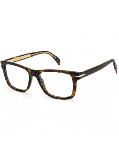 David Beckham Men's Eyeglasses - Havana Rectangular Full Rim Frame | DB-1073 0086 en linge